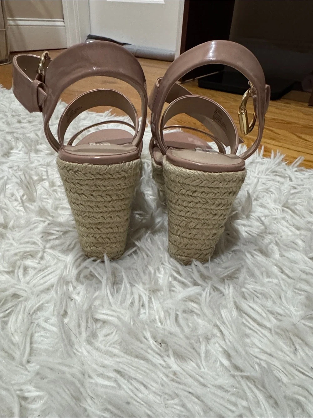Steve Madden Blush Pink Platform Wedge Sandals